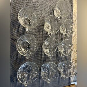 Anchor Hocking EAPC Star of David punch cups SET OF 10